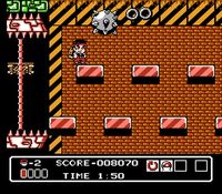 une photo d'Ã©cran de Hammerin Harry sur Nintendo Nes